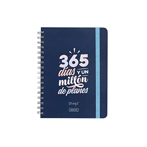 Mr. Wonderful Agenda clásica 2022 Semanal - 365 días y un millón de planes, Multicolor (WOA11306ES)
