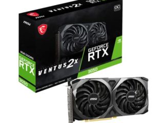MSI GeForce RTX 3050 VENTUS 2X 8G OC - Tarjeta gráfica 8GB GDDR6, 128-bit, PCI Express Gen 4, Dual Fan, TORX FAN 3.0, Resolución 7680 x 4320