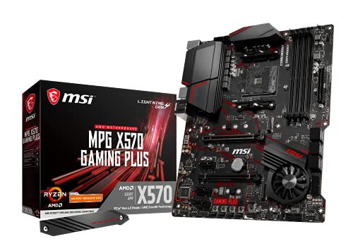 MSI MPG X570 Gaming Plus - Placa Base Performance Gaming (Chipset AMD X570, DDR4, Audio Boost, Intel Lan, Socket AM4, HDMI, Soporta AMD Pocesadores) Color Negro