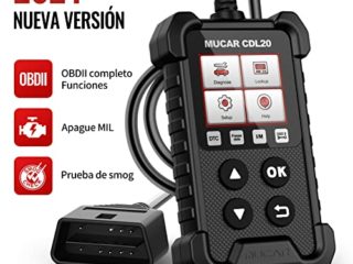 mucar Obd2/Obd Diagnosis, cdl30 Diagnostico Coche apoya español,Maquina Diagnosis Asequible de Nivel de Entrada,Diagnosis Coche multimarca/Sensor de O2 / Sistema EVAP/Prueba de Smog (Gris)