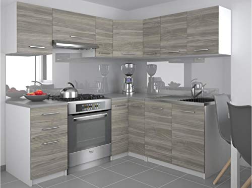 Muebles de Cocina Completa Lidia Gris 360 cm