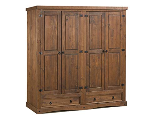 MUEBLES DELUXE ONLINE MEDITERRANEA Armario Rústico 4 Puertas