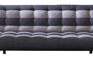 MUEBLIX.COM | Sofa Convertible en Cama Wing | Sofas de Salón Modernos | Asientos y Respaldo Espuma | Sofa Sistema de Abertura Clic Clac | Color Gris Claro y Oscuro