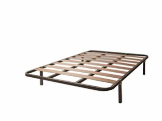 MUEBLIX.COM | Somier Eco para Cama 135x 190 cm | Somier con 4 Patas | Láminas Madera de Chopo de 9 cm y Estructura de Tubos de Acero | Útil para Camas Nido o Camas Individuales