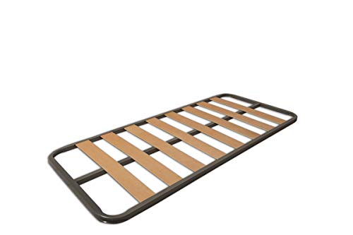 MUEBLIX.COM | Somier Eco para Cama 90 x 190 cm | Somier Sin Patas | Láminas Madera de Chopo de 9 cm y Estructura de Tubos de Acero | Útil para Camas Nido o Camas Individuales