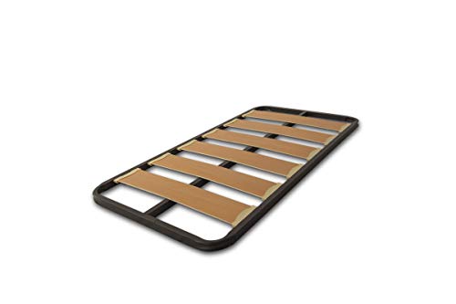 MUEBLIX.COM | Somier Lama Ancha para Cama 105 x 190 cm | Somier Sin Patas | Láminas Madera de Chopo de 17 cm y Estructura de Tubos de Acero | Útil para Camas Nido o Camas Individuales