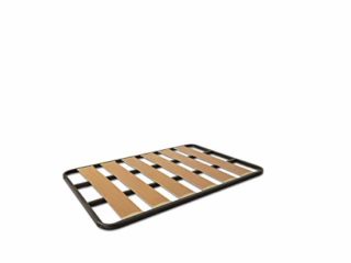 MUEBLIX.COM | Somier Lama Ancha para Cama 150 x 190 cm | Somier Sin Patas | Láminas Madera de Chopo de 17 cm y Estructura de Tubos de Acero | Útil para Camas Matrimonio