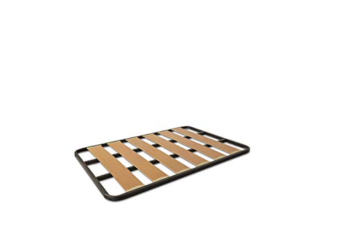 MUEBLIX.COM | Somier Lama Ancha para Cama 150 x 190 cm | Somier Sin Patas | Láminas Madera de Chopo de 17 cm y Estructura de Tubos de Acero | Útil para Camas Matrimonio