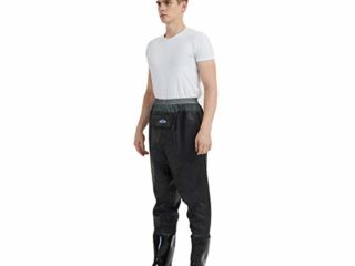mufly Waders de Pecho Pantalones de vadeo de Pesca con Zapatos Vadeadores de Agua Cruzada Transpirables Vadeadores de Caza para Hombres (UK Size 9- EU Size 43)