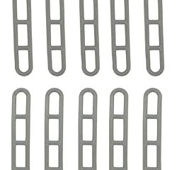 MULTIBROS 10 elementos de sujeción de escalera para toldos, extrafuertes, robustos, resistentes a las tormentas y al viento (22,5 cm, 6 agujeros)