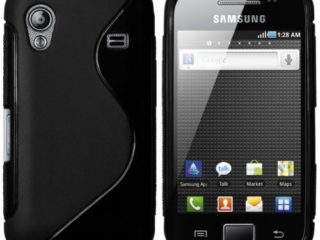 Mumbi PowerGrip TPU Case for Samsung S5830 Negro Galaxy As