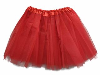 MUNDDY® - Tutu Elastico Tul 3 Capas 30 CM de Longitud para niña Bebe Distintas Colores Falda Disfraz Ballet (Rojo)