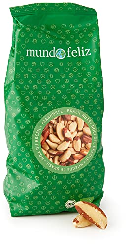 Mundo Feliz - Nueces de Brasil ecológicas enteras, 2 bolsas de 500 g