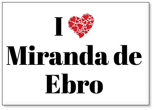 Mundus Souvenirs - Amo Miranda de Ebro, Imán para Nevera (diseño 2)