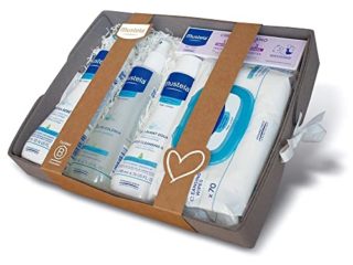 MUSTELA bebé Gris Canastilla con 5 Productos, Negro, Juego de 74 piezas