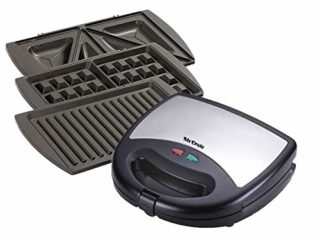 Mx Onda Sandwichera 3 en 1 MX2165 Sanwichera pequeña, Grill sandwichera gofrera. Electrodomesticos Cocina Placas Desmontables con Molde para gofres. Sandwichera Desmontable