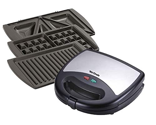 Mx Onda Sandwichera 3 en 1 MX2165 Sanwichera pequeña, Grill sandwichera gofrera. Electrodomesticos Cocina Placas Desmontables con Molde para gofres. Sandwichera Desmontable