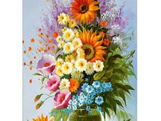 MXJSUA Kit de Pintura de Diamantes 5D Completo DIY, Cuadros de Punto de Cruz, diseño de Ganso, Color Amarillo y Rosa, Diamond Painting decoración del hogar para Salones o dormitorios 30 x 40 cm