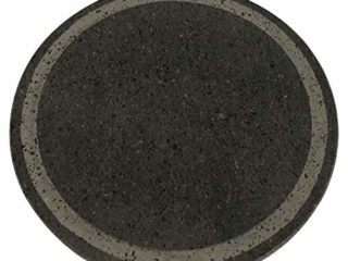 MY FRIEND SICILIA Rejilla de piedra volcánica étnica redonda de 35 cm de diámetro con ranuras, ideal para barbacoas tipo Weber o para horno Smeg