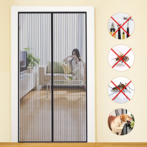 MYCARBON Mosquitera Puerta Magnetica Corredera Cortina Mosquitera Magnética para Puertas Cortina de Sala de Estar la Puerta del Balcón Puerta Corredera de Patio (70 * 200cm)
