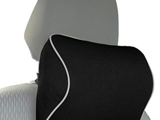 MyGadget Almohada Cabeza para Coche - Cojín Cervical y Cuello para Conducir - Soporte Reposacabezas Ortopédico de Viaje - Car Seat Pillow - Negro