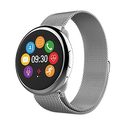 MyKronoz Reloj Inteligente zeround 2 HR Elite Milanese Plata