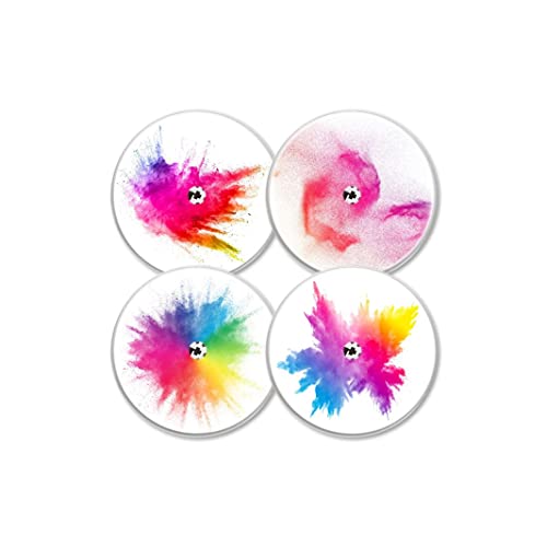 MySweetStitch Juego de 4 pegatinas con sensor Freestyle Libre 1 & 2 Holi Festival | con orificio para ventilación de la piel