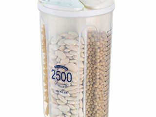 N / A Hermético del envase de almacenamiento de alimentos, cereal seco LeakProof plástico Contenedores Dispensadores 2500ml de cuatro colores / 4 cuadrícula