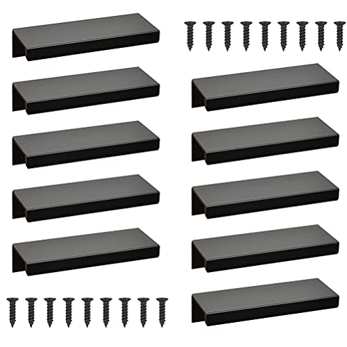 NA 10Pcs 8 * 3.3cm,Tiradores para Muebles de Aleación de Aluminio para Cocina,Tiradores Ocultos,Tiradores Cajones, Tiradores para Puertas de Armarios o Terrazas,con Tornillos de Rosca M4 * 20mm