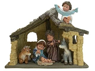 Nadal Figura Decorativa Paz en la Tierra, Resina, Multicolor, 16.00x33.00x27.50 cm