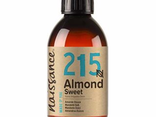Naissance Aceite De Almendras Dulces Prensado en Frio Puro (no. 215) - 250ml - Hidratante y Emoliente Natural Cuidado Cara, Pelo, Uñas, Cuerpo, Piel – Ideal Para Masaje Corporal, Jabones, Estrías