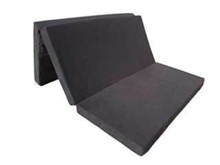 Natalia Spzoo Cama de Invitados, colchón Plegable 180 x 120 x 8 cm (Negro 0001)