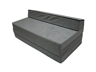 Natalia Spzoo Colchón plegable cama de invitados forma de sillón sofá de espuma 200 x 120 cm (Gris 1008)