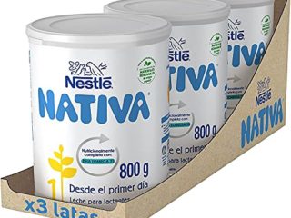Nativa 1 - Leche para lactantes en polvo, fórmula Para bebés, desde el primer día 3x800g