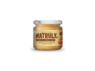 NATRULY Crema de Almendras Orgánica Crunchy, Mantequilla de Almendras Sin Azúcar, Sin Gluten, Sin Aceite de Palma - 300g