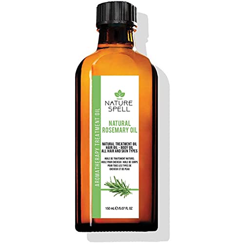 Nature Spell Aceite De Tratamiento De Para Cabello Y Cuerpo, Amarillo, Romero, 150 Mililitro