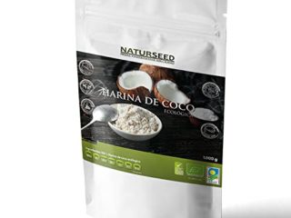 NATURSEED - Harina De Coco Ecologica Bio - Organica - Sin Refinar - Sin Blanquear - Sin Gluten (1 KG)