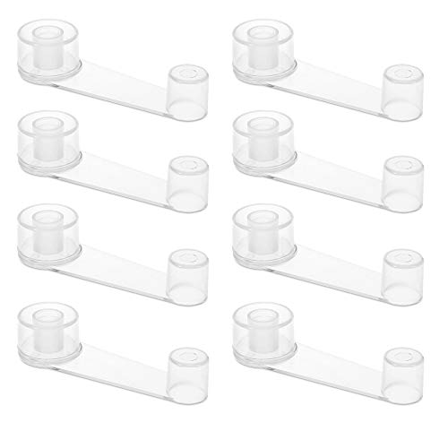 Navaris 8x Tope retenedor de puertas - Set de 8x agarrador para sujetar puerta con montaje en el suelo - Juego de topes adhesivos con brazo giratorio