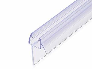 Navaris junta de recambio para ducha - Repuesto de PVC para puerta de cristal con grosor de 8MM con soporte de goteo en ángulo de 45 grados - 100CM