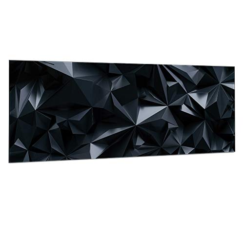 Navaris Pizarra magnética de cristal - Tablero imantado para colgar notas - Panel magnético de pared con imanes y diseño geométrico - 80 x 30 CM