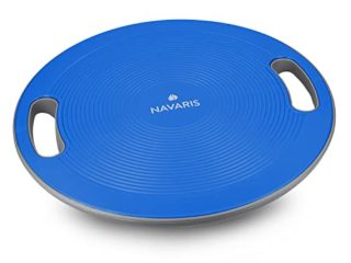 Navaris Tabla de Equilibrio - Balance Board para Entrenar Tronco piernas coordinación - Disco de 40 cm para Entrenamiento Fitness Gimnasia - En Azul