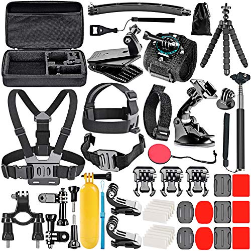 Neewer 50 en 1 Kit de Accesorios para Cámara de Acción Compatible con GoPro Hero10/9/8/7/6/5/4, GoPro Max, GoPro Fusion, Insta360, DJI Osmo Action/Action 2, AKASO etc