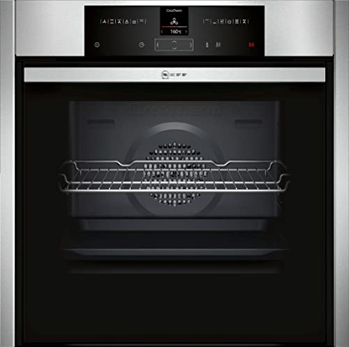 NEFF B55CR22N0 - Horno empotrable N70 (60 cm, A+, 71 l, acero inoxidable, Slide&Hide, ShiftControl y pirólisis, 12 modos de funcionamiento)