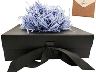 Negro Cajas Para Regalo， Cajas De Carton Para RegaloCon Tapa, ，Papel De Regalo ，Se Utiliza Para Cumpleaños, Día de San Valentín, Navidad, Caja De Regalo De Decoración Festival(10x22x31cm)