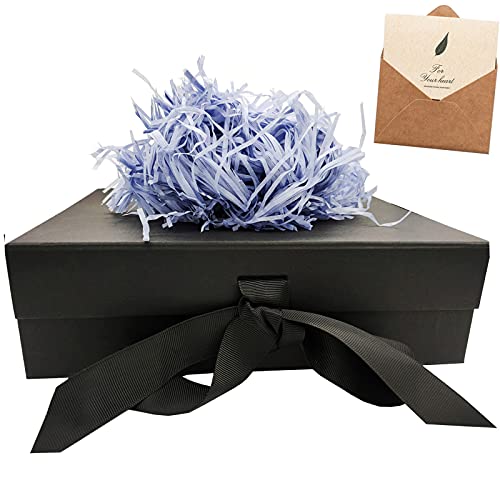 Negro Cajas Para Regalo， Cajas De Carton Para RegaloCon Tapa, ，Papel De Regalo ，Se Utiliza Para Cumpleaños, Día de San Valentín, Navidad, Caja De Regalo De Decoración Festival(10x22x31cm)
