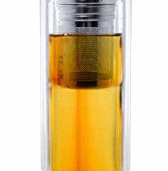 Nerthus Filtro FIH 664 350 ML, aislado con doble pared, botella infusora, matraz, taza de viaje, tetera, 0,35 l, vidrio