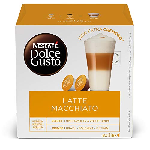 Nescafé Dolce Gusto Café Latte Macchiatto, 16 Cápsulas (8 Tazas)