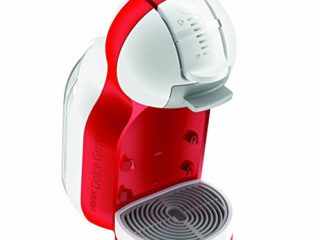 Nescafé Dolce Gusto Mini Me De'Longhi EDG305.WR - Cafetera automática de cápsulas, 15 bares de presión para bebidas frías y calientes. Color blanco y rojo