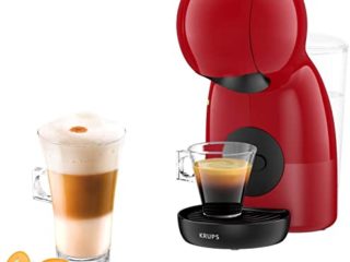 Nescafé Dolce Gusto Piccolo XS Krups KP1A05, Cafetera de cápsulas 15 bares de presión, capacidad 0.8 L, bebidas frías o calientes, modo Eco, 30 tipos café, bandeja regulable 3 alturas, Color Roja