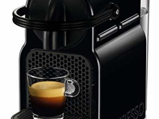 Nespresso De'Longhi Inissia EN80.B - Cafetera monodosis de cápsulas Nespresso, 19 bares, apagado automático, color negro, Incluye pack de bienvenida con 14 cápsulas
